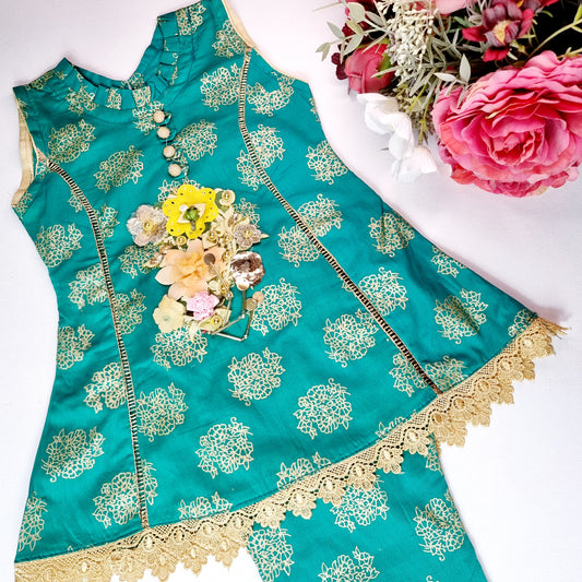 Baby Girl Embroidered Lawn Dress || Pakistani/ Indian and Asian Wedding, Party and Occasion Clothing || Kids Ethnic/ Formal Wear