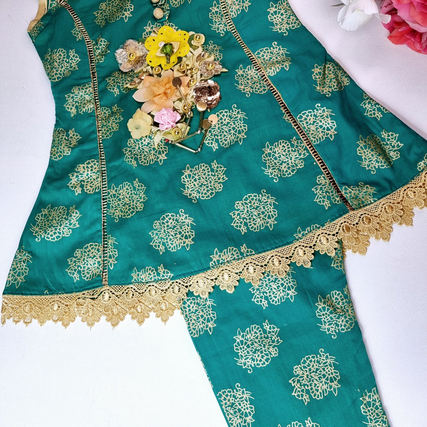 Baby Girl Embroidered Lawn Dress || Pakistani/ Indian and Asian Wedding, Party and Occasion Clothing || Kids Ethnic/ Formal Wear