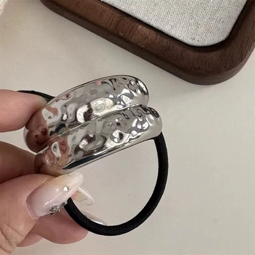 Hot Sale Fashion Metal Irregular Double-Layer Hair Bands Rope Women