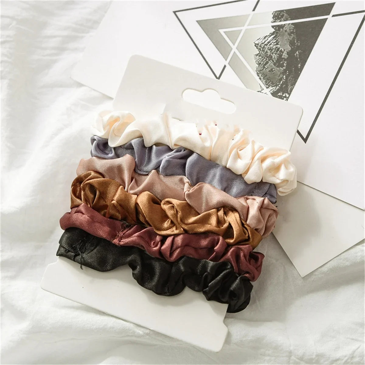 6pcs Satin Hair Scrunchies for Women - Softer Than Silk Scrunchies for