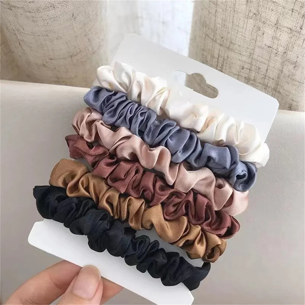 6pcs Satin Hair Scrunchies for Women - Softer Than Silk Scrunchies for