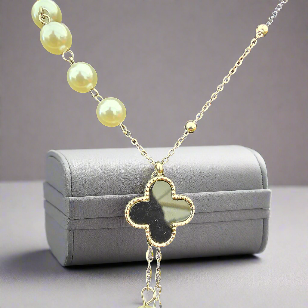 925 Sterling Silver Trendy Flower Necklace