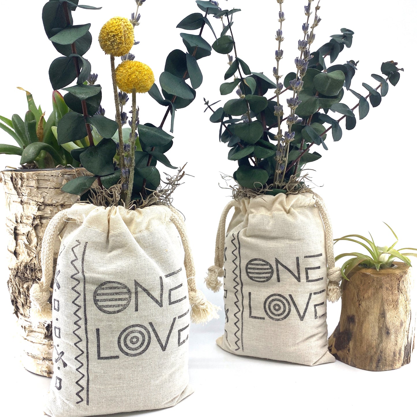 Sack of Flowers, One Love, Organic, Dried Flower Bouquet