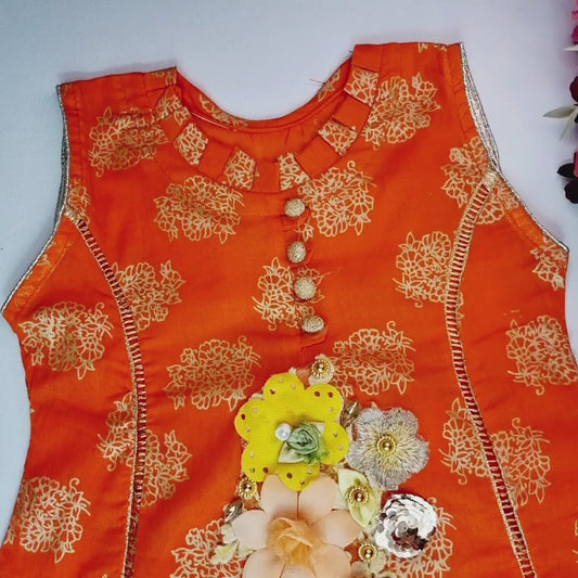 Baby Girl Embroidered Lawn Dress || Pakistani/ Indian and Asian Wedding, Party and Occasion Clothing || Kids Ethnic/ Formal Wear